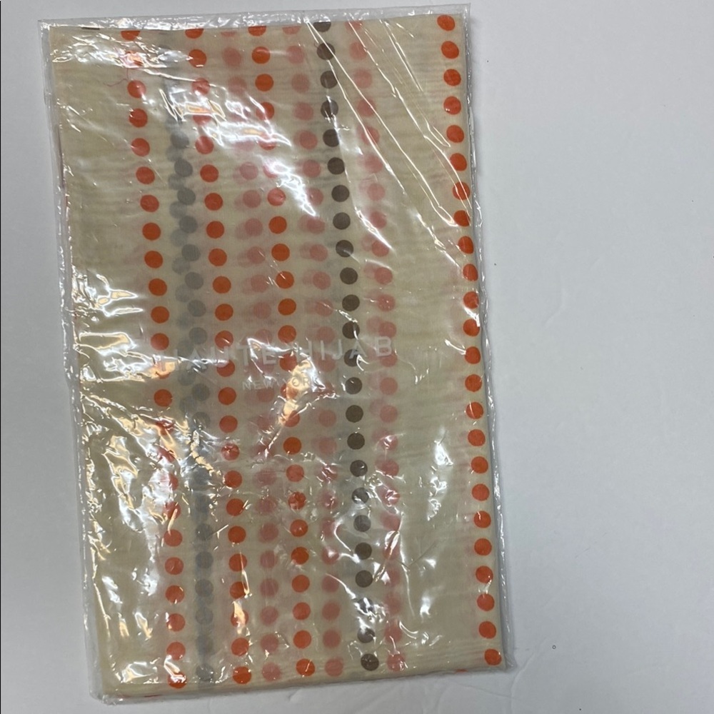 Polka Dot Scarf in Cream and Orange